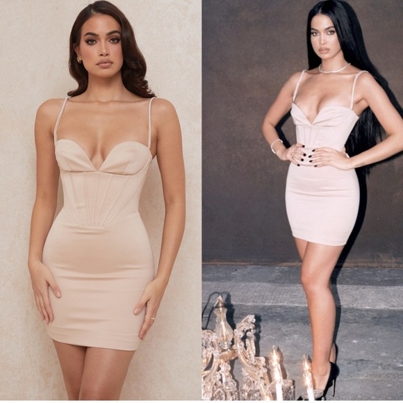 House of CB Cordelia Crystal Mini Corset Dress - Picture 1 of 12